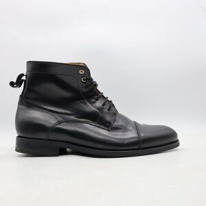 Jack Erwin Chukka Men's US Size 11 Black Leather Ankle Cap Toe Dress Boots